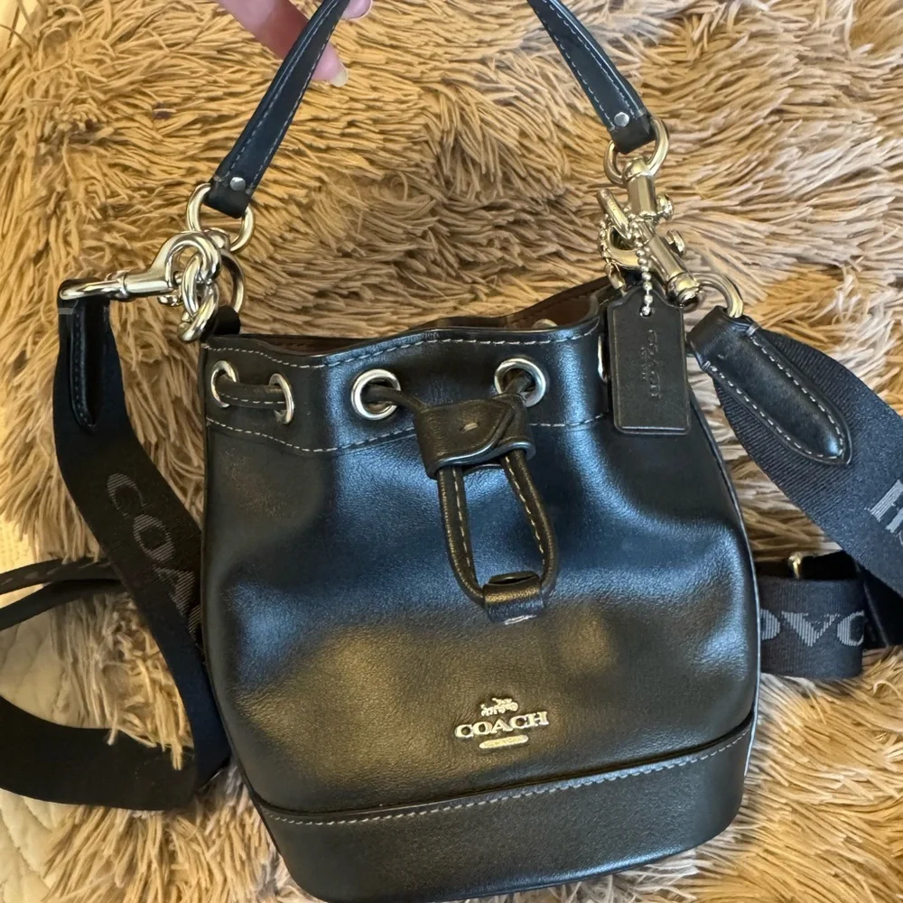 Coach Black mini bucket bag with Silver Accents - Picture 9 of 10